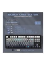 ATTACK SHARK X87 Wireless Tri-Mode Mechanical Gaming Keyboard - Hot Swappable RGB, Gasket Mount, Pre-Lubed Linear Switches, Side-Printed PBT Keycaps (TKL 87-Key, Moon Light) — view 4
