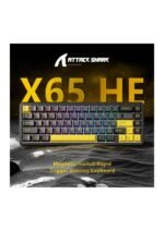 ATTACK SHARK X65 HE Wired Rapid Trigger Magnetic Switch 65% Mechanical Gaming Keyboard, Hall Effect Top Mounted RGB Hot Swap, Adjustable Actuation, 8KHZ Polling Rate, PBT Keycaps for Win/Mac (Star Black) (عربي) — view 3