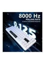 ATTACK SHARK X65 HE Wired Rapid Trigger Magnetic Switch 65% Mechanical Gaming Keyboard, Hall Effect Top Mounted RGB Hot Swap,Adjustable Actuation,8KHZ Polling Rate,PBT Keycaps for Win/Mac(White) (عربي) — view 4
