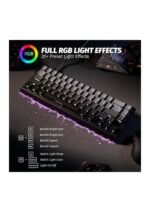 ATTACK SHARK X68 HE Rapid Trigger Mechanical Gaming Keyboard 60% Wired TKL with Adjustable Actuation, Hall Effect Magnetic Switch, 8KHz Polling Rate, RGB Backlit, Top Mount, Side Printed Keycap (Moonlight) — view 4