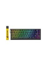 ATTACK SHARK X68 HE Rapid Trigger Mechanical Gaming Keyboard 60% Wired with Adjustable Actuation,Hall Effect Magnetic Switch,8KHz Polling Rate,RGB Backlit,Top Mount,Side Printed Keycap(Black Contour)