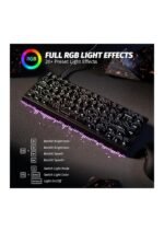 ATTACK SHARK X68 HE Rapid Trigger Mechanical Gaming Keyboard 60% Wired with Adjustable Actuation,Hall Effect Magnetic Switch,8KHz Polling Rate,RGB Backlit,Top Mount,Side Printed Keycap(Black Contour) — view 4