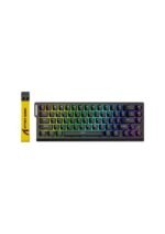 ATTACK SHARK X68 HE Rapid Trigger Mechanical Gaming Keyboard 60% Wired TKL with Adjustable Actuation,Hall Effect Magnetic Switch,8KHz Polling Rate,RGB Backlit,Top Mount for PC Mac Esport Gamer(Black) (عربي)