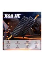 ATTACK SHARK X68 HE Rapid Trigger Mechanical Gaming Keyboard 60% Wired TKL with Adjustable Actuation,Hall Effect Magnetic Switch,8KHz Polling Rate,RGB Backlit,Top Mount for PC Mac Esport Gamer(Black) (عربي) — view 3