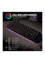 ATTACK SHARK X68 HE Rapid Trigger Mechanical Gaming Keyboard 60% Wired TKL with Adjustable Actuation,Hall Effect Magnetic Switch,8KHz Polling Rate,RGB Backlit,Top Mount for PC Mac Esport Gamer(Black) (عربي) — view 4