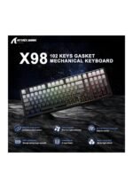 ATTACK SHARK X98 Wireless Mechanical Keyboard,RGB Backlit,Tri-Mode BT5.0/2.4GHz/USB-C Hot-Swappable,PBT Keycaps,Pre-lubed Linear Switches Computer Gaming Keyboard for PC/Tablet/PS5/Xbox — view 3