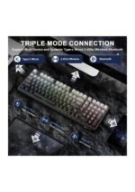 ATTACK SHARK X98 Wireless Mechanical Keyboard,RGB Backlit,Tri-Mode BT5.0/2.4GHz/USB-C Hot-Swappable,PBT Keycaps,Pre-lubed Linear Switches Computer Gaming Keyboard for PC/Tablet/PS5/Xbox — view 4