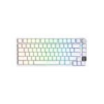 ATTACK SHARK X820 Ultra 75% Wireless Gaming Mechanical Keyboard Hot-Swappable Gasket Mount RGB Backlit BT/2.4G/Wired Custom Keyboard with Smart TFT Display&Knob QMK Driver-White Contour&Gift Switch