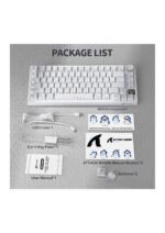 ATTACK SHARK X820 Ultra 75% Wireless Gaming Mechanical Keyboard Hot-Swappable Gasket Mount RGB Backlit BT/2.4G/Wired Custom Keyboard with Smart TFT Display&Knob QMK Driver-White Contour&Gift Switch — view 2