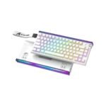 ATTACK SHARK R85HE Wired 75% Hall Effect Rapid Trigger Mechanical RGB Gaming Keyboard with 8K Polling,0.05mm RT Accuracy,0.08MS Latency,Magnetic Switch,5Layer Sound Damped,Driver for PC(White Contour)