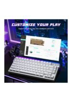 ATTACK SHARK R85HE Wired 75% Hall Effect Rapid Trigger Mechanical RGB Gaming Keyboard with 8K Polling,0.05mm RT Accuracy,0.08MS Latency,Magnetic Switch,5Layer Sound Damped,Driver for PC(White Contour) — view 4