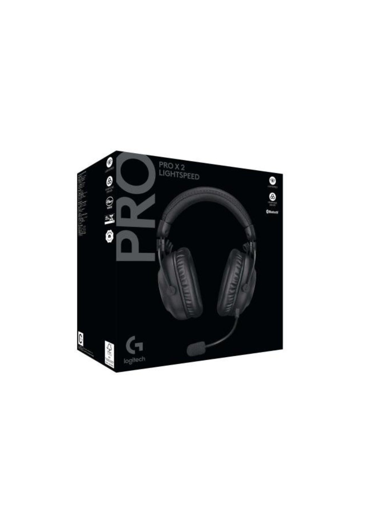 Logitech G PRO X 2 Lightspeed Wireless (Black) 7.1 Surround Gaming Headset, Tri Mode (Bluetooth/2.4GHz/3.5mm) Detachable Boom Mic, 50mm Graphene Drivers, DTS:X Headphone 2.0, Up To 50 Hours Battery, For PC, PS5, PS4 — Image 1 Logitech G PRO X 2