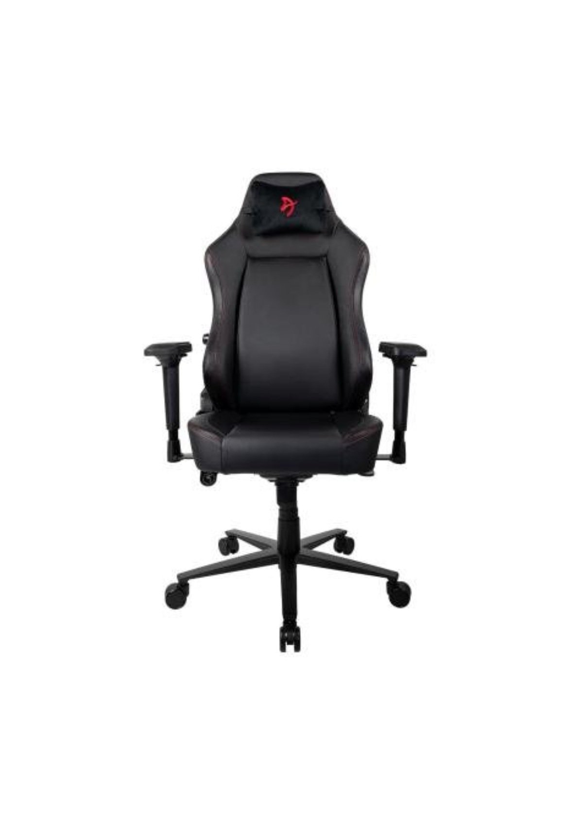 Arozzi Primo Premium PU Leather Gaming Chair Office Chair with Recliner Swivel Tilt Rocker Adjustable Height 4D Armrests Neck Pillow and Built-in Lumbar Adjustment - Black with Red Accents — Image 1 Arozzi Primo Premium