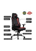 Arozzi Vernazzo Soft PU Leather Ergonomic Office and Gaming Chair with High Backrest Recliner Swivel Tilt Rocker Adjustable Height and Adjustable Lumbar and Neck Support - Red — view 3