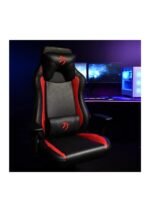 Arozzi Vernazzo Soft PU Leather Ergonomic Office and Gaming Chair with High Backrest Recliner Swivel Tilt Rocker Adjustable Height and Adjustable Lumbar and Neck Support - Red — view 6