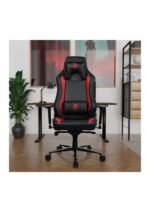 Arozzi Vernazzo Soft PU Leather Ergonomic Office and Gaming Chair with High Backrest Recliner Swivel Tilt Rocker Adjustable Height and Adjustable Lumbar and Neck Support - Red — view 5