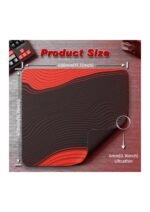 ATTACK SHARK CM02 Gaming Mouse Pad Esports Speed Large Mouse mats for Desk Waterproof Surface Stitched Edges and Anti-Slip Rubber Base Size XL Laminate 17.72" x 15.75" x 0.16" Black/Red — view 3