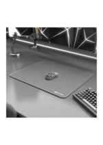 ATTACK SHARK CM02 Gaming Mouse Pad for Esports Speed Large Mouse mats for Desk Waterproof Surface Stitched Edges and Anti-Slip Rubber Base Size L Laminate 17.72" x 15.75" x 0.16" Grey — view 2
