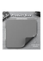 ATTACK SHARK CM02 Gaming Mouse Pad for Esports Speed Large Mouse mats for Desk Waterproof Surface Stitched Edges and Anti-Slip Rubber Base Size L Laminate 17.72" x 15.75" x 0.16" Grey — view 3